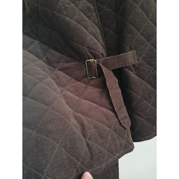 Turnburry Mens M Quilted Corduroy Vest Brown Full Zip Gilet Pockets Grandpacore - Picture 5 of 5